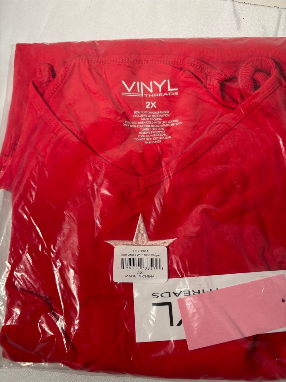 Red Star Mini Dress - 2X